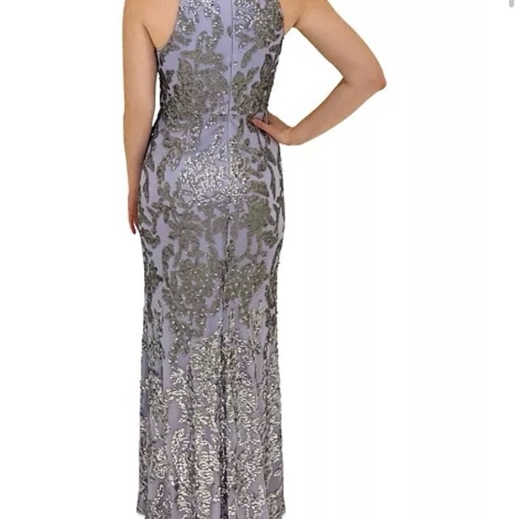 Adrianna Papell lavender sequin formal dress - Picture 3 of 6